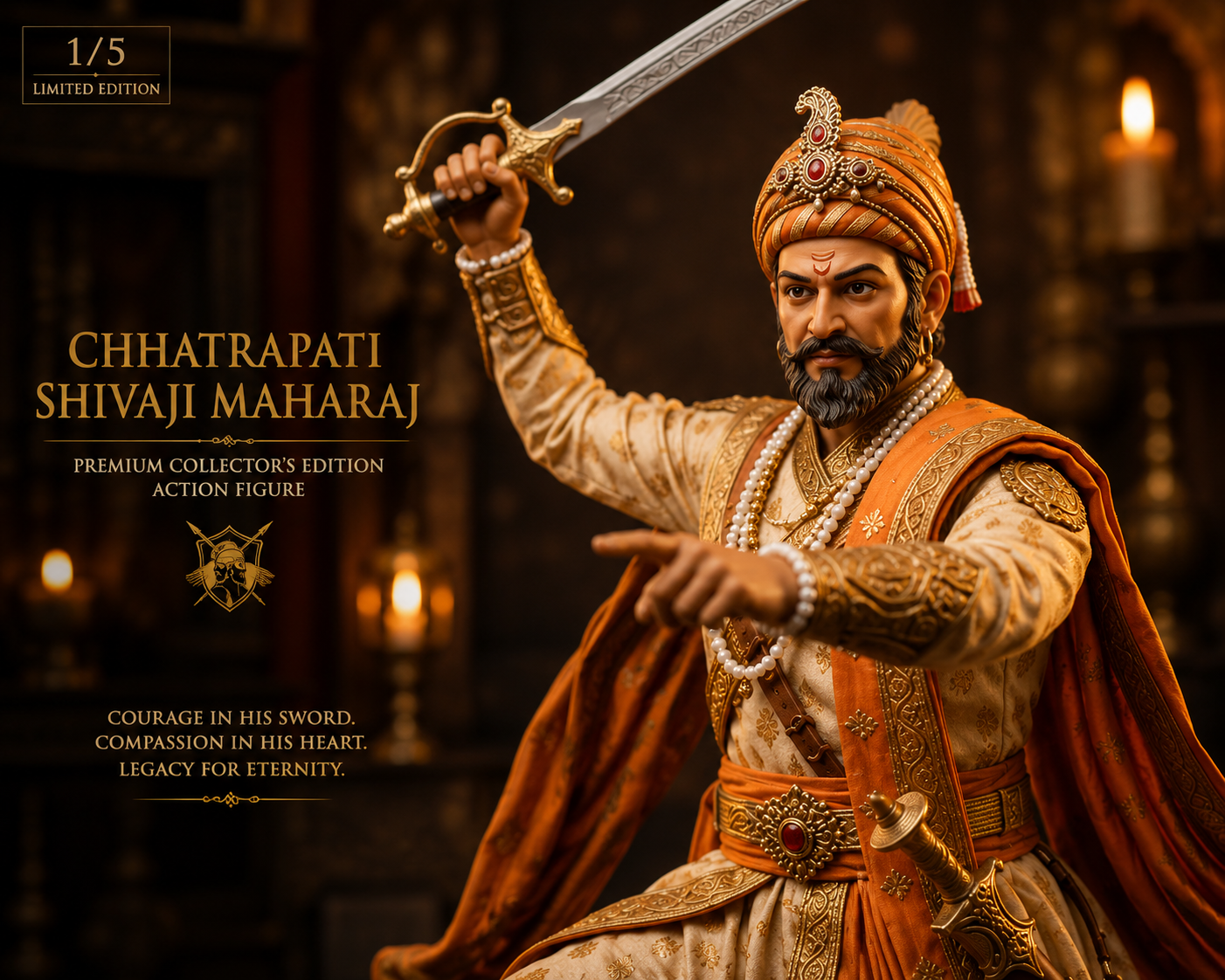Chhatrapati Shivaji Maharaj – The Swarajya Legacy™

Premium Collector’s Edition | Limited to 500 Pieces Worldwide