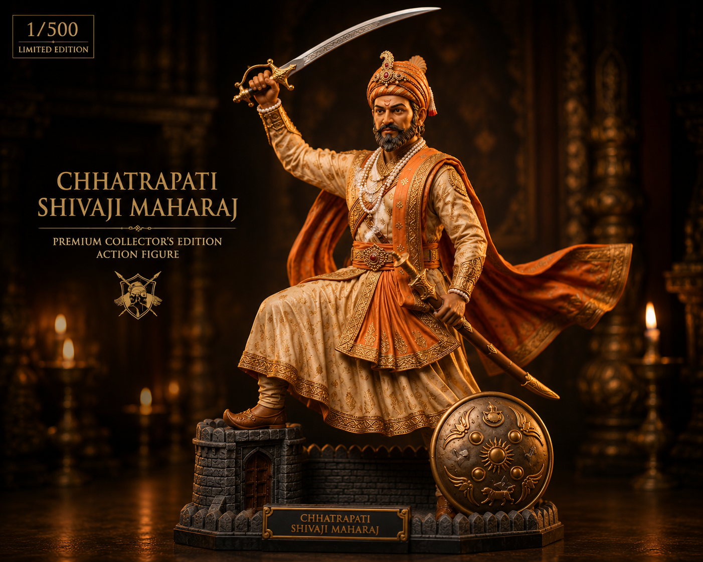 Chhatrapati Shivaji Maharaj – The Swarajya Legacy™

Premium Collector’s Edition | Limited to 500 Pieces Worldwide