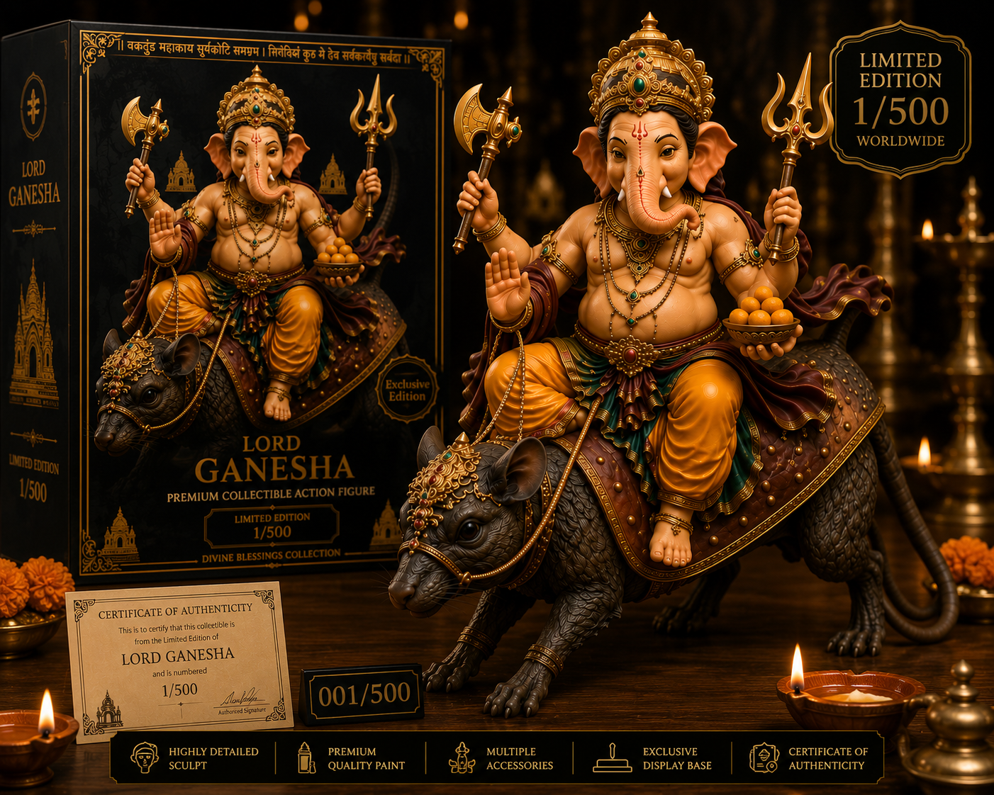 Lord Ganesha – Vighnaharta Eternal Majesty™

Ultra Premium Collector’s Edition • Limited to 500 Pieces Worldwide